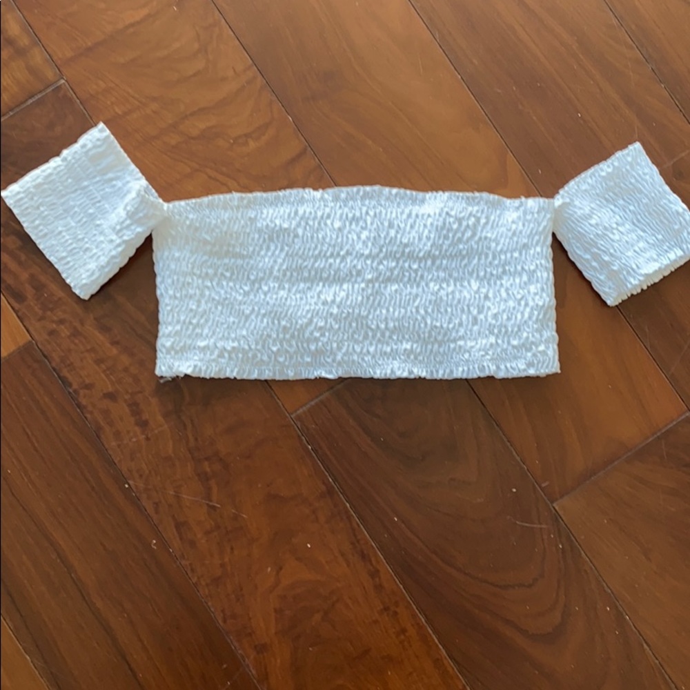 White bathing suit top